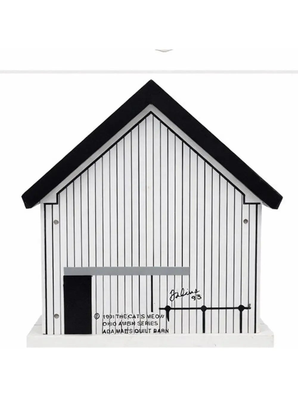Vintage Cats Meow 3D Wood Barn Clock 1991 Ada Mae Quilt Amish Shelf Sitter